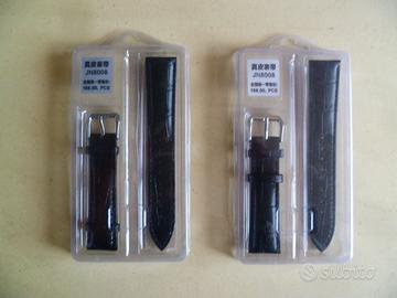 Lotto 2 cinturini orologio in pelle nuovi