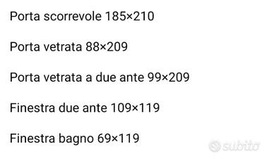 Infissi vetrata ,porte ,finestre