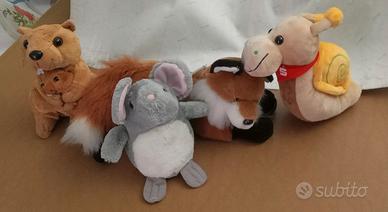 Lotto vari animali (castori, topo, volpe, lumaca)