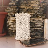  PORTACELLULARE MACRAMÈ CON CUORI – 100% COTONE