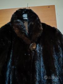 cappotto in pelliccia di vero visone anni 90