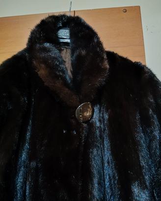 cappotto in pelliccia di vero visone anni 90
