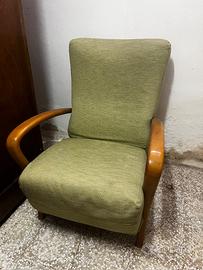 Poltrona Vintage Anni '50/'60 in Legno Curvato e T