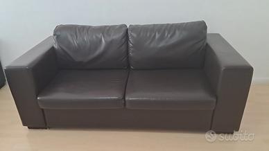 2 Divani letto in pelle neri