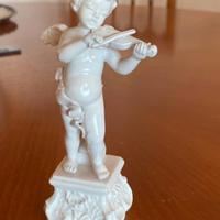 Statuina in Porcellana Bianca - Angelo con Violino