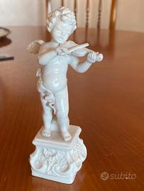 Statuina in Porcellana Bianca - Angelo con Violino