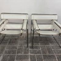 Coppia poltorne vintage bianche