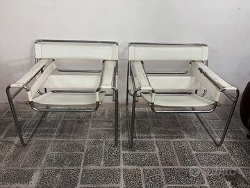 Coppia poltorne vintage bianche