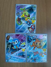 Pokémon Trio di Sinnoh Tuetwig Piplup Chimchar NM