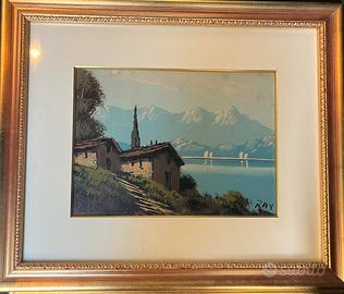 Set n.3 quadri autore olio su tela
