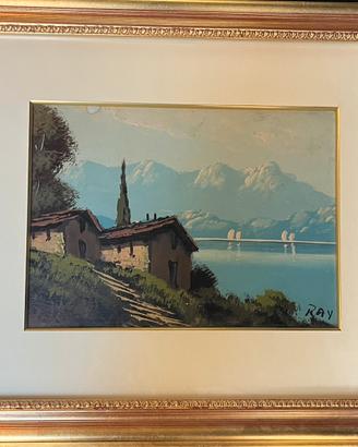 Set n.3 quadri autore olio su tela