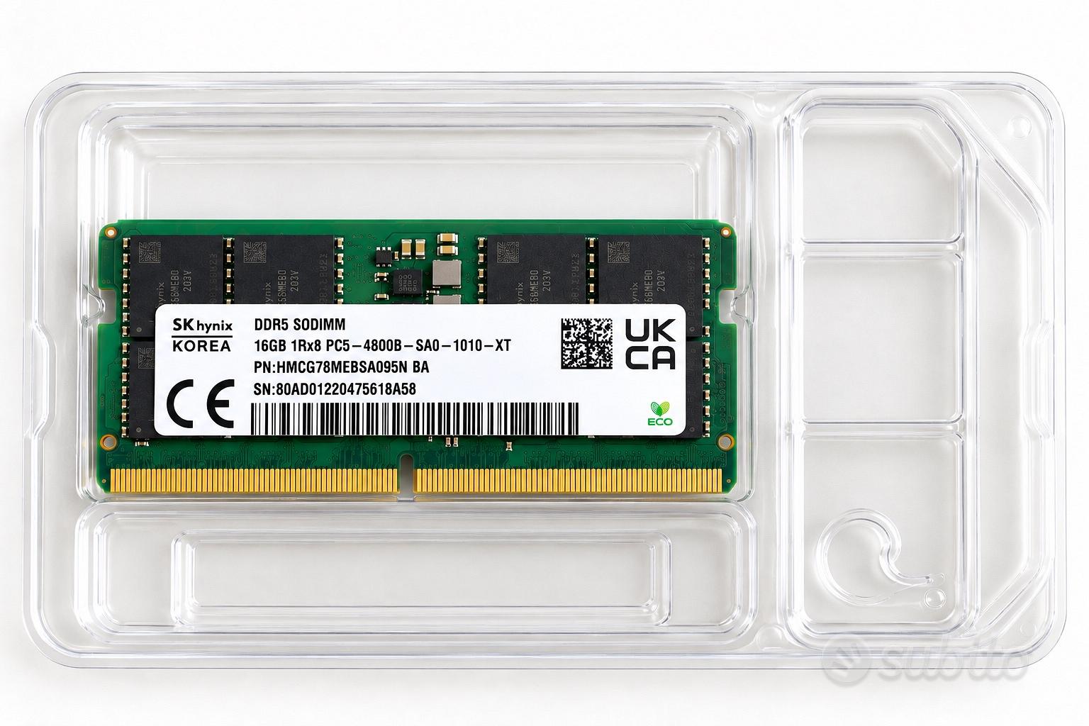 SK hynix 16GB DDR5 4800MHz SO-DIMM – NUOVA - Informatica In