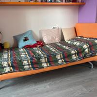 Letto singolo con rivestimento sfoderabile