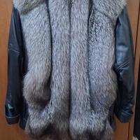 GIACCONE IN PELLE E PELLICCIA SINTETICA