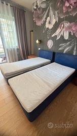 2 lettini singoli con contenitore