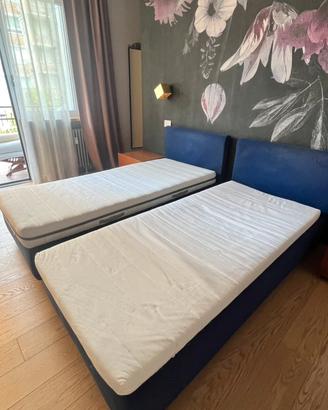 2 lettini singoli con contenitore