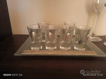 servizio bicchieri vintage con base