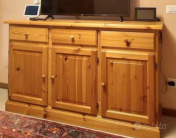 Credenza legno massello 3 ante