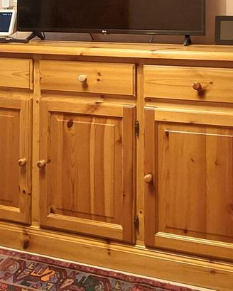 Credenza legno massello 3 ante