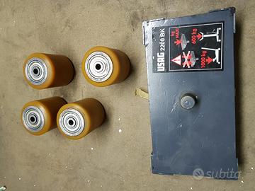Ruote con piastra per crick sollevatore auto Usag