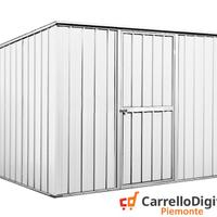 Casetta box giardino in Acciaio 260x185cm bianco