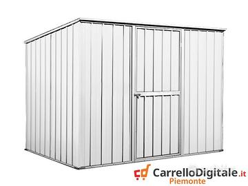 Casetta box giardino in Acciaio 260x185cm bianco