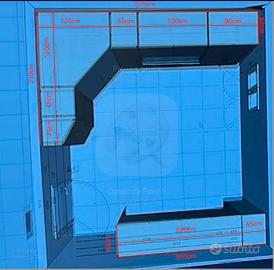Cabina armadio 120x120 h240