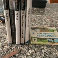 stock giochi play 2 + due giochi wii sports 