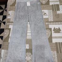 pantaloni argento metallizzato tg l