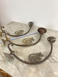 Lotto di 3+2 Applique Antiche in Bronzo
