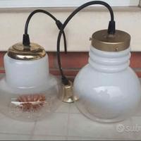 2 lampadari a sospensione vintage 