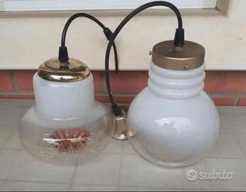 2 lampadari a sospensione vintage 