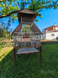 gabbia in ferro per uccelli da giardino