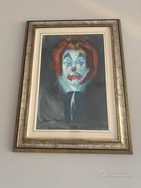 R. Mussolini "Testa di Clown" 40x60 certificato.