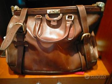 Borsa in pelle Gladstone (borsa da medico) vintage