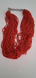Collana torchon corallo 