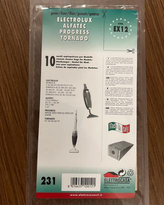 Sacchetti aspirapolvere cod. EX12