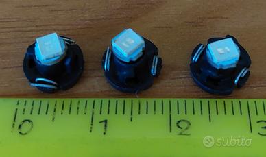 3 indicatori a LED T3 1SMD per cruscotto 12 Volt