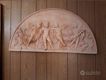 Quadro in bassorilievo in terracotta