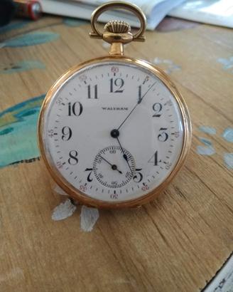 orologio da taschino  waltham oro 14k
