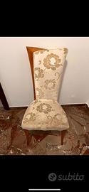Sedia design moderna in legno e tessuto