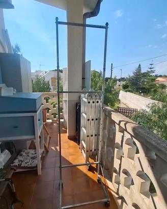 Carrello espositivo zincato per gabbie cova