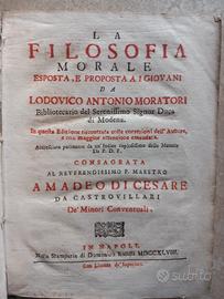 💥Libro Antico 1748 La Filosofia Morale Esposta.. 