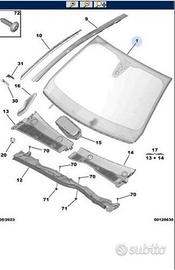 Parabrezza termico peugeot 2008 (p24e) 9825583080