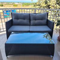 Divano & Tavolino rattan 