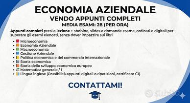 Kit Appunti universitari economia aziendale