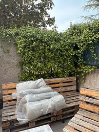 Divani in bancali (Europallet) con ruote + cuscini