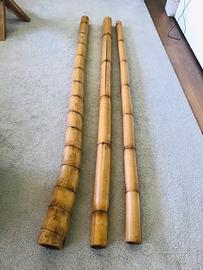 3 canne bambù arredo
