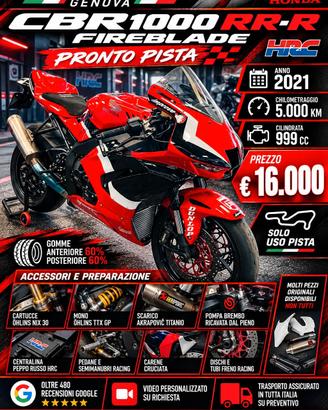 Honda CBR 1000 RR PRONTO PISTA MOLTE PARTI ORIGINA