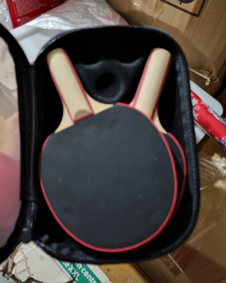 Racchetta ping pong e rete